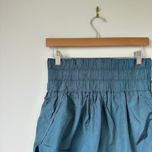 Free People Movement Way Home High Waist Shorts Blue M - Picture 5 of 11
